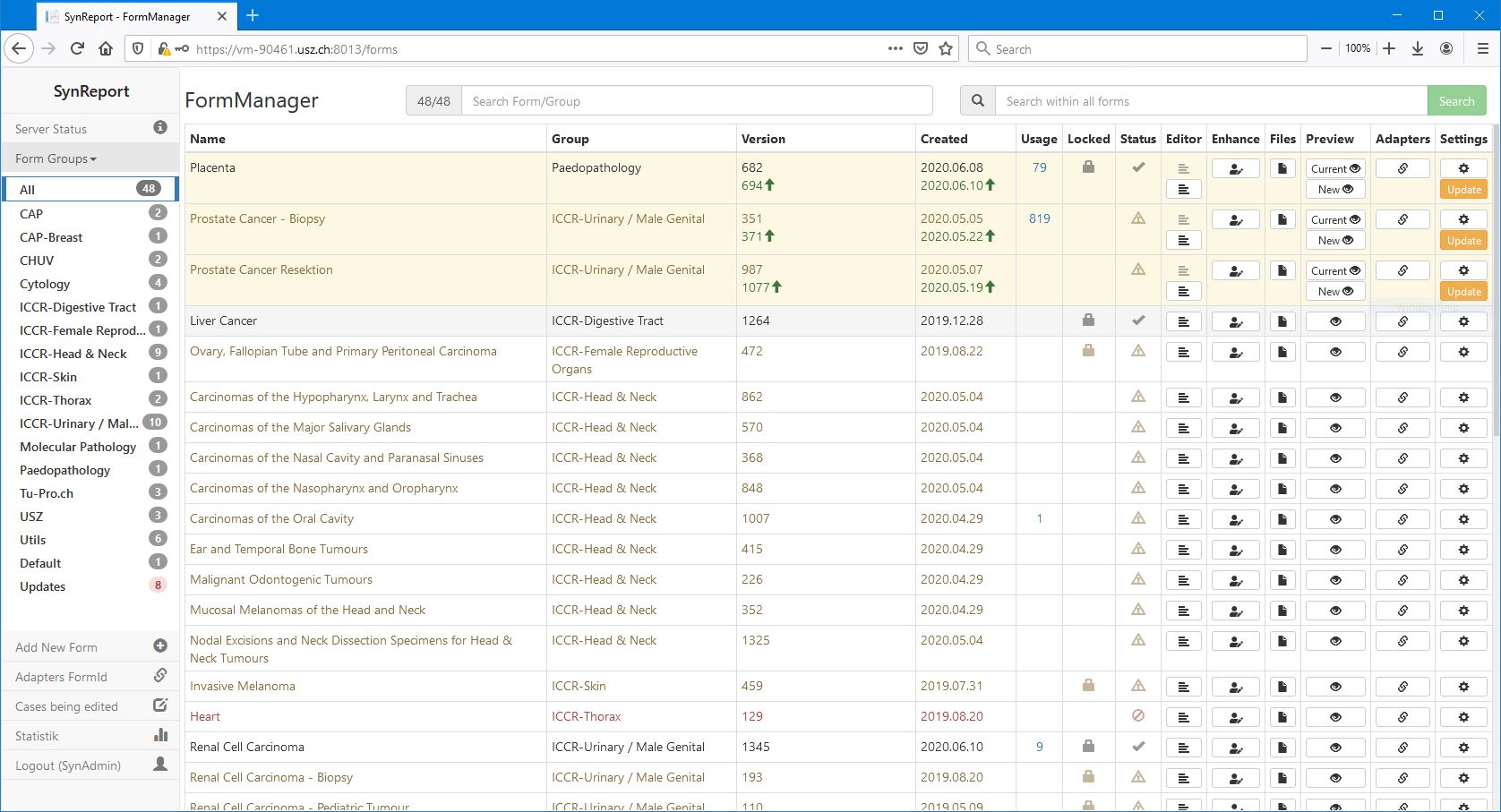 Reporting Form Service
